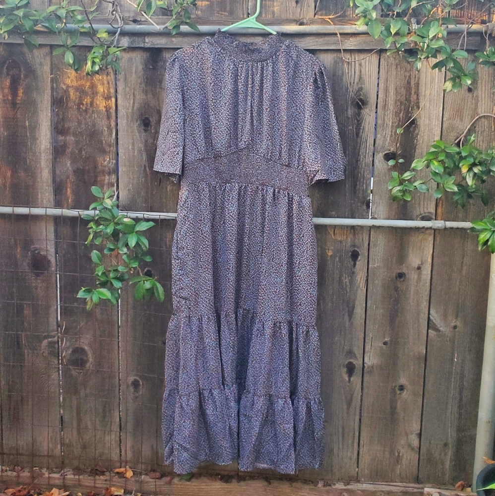 Orange Creek: Floral Peasant Dress